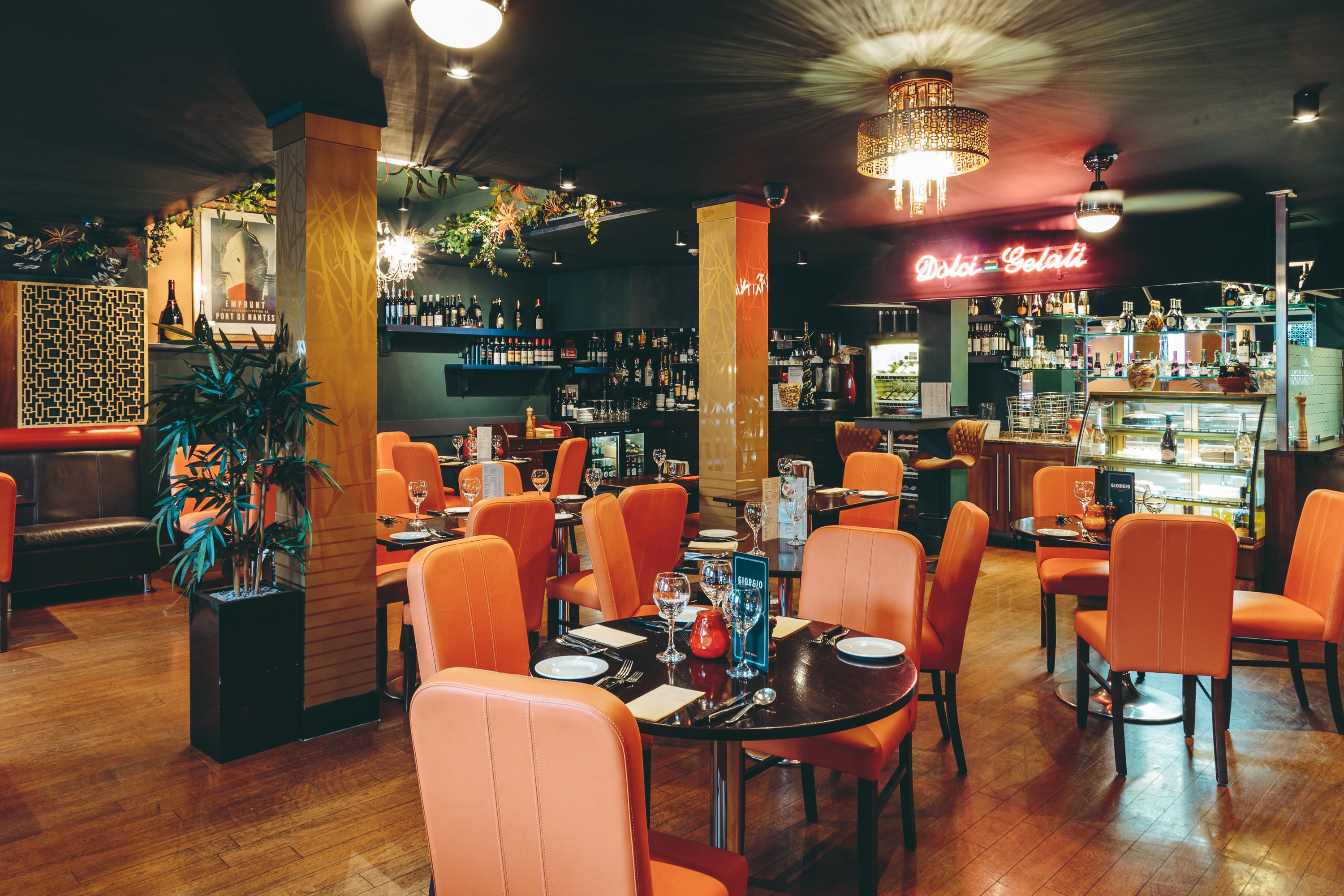 Interior dining space