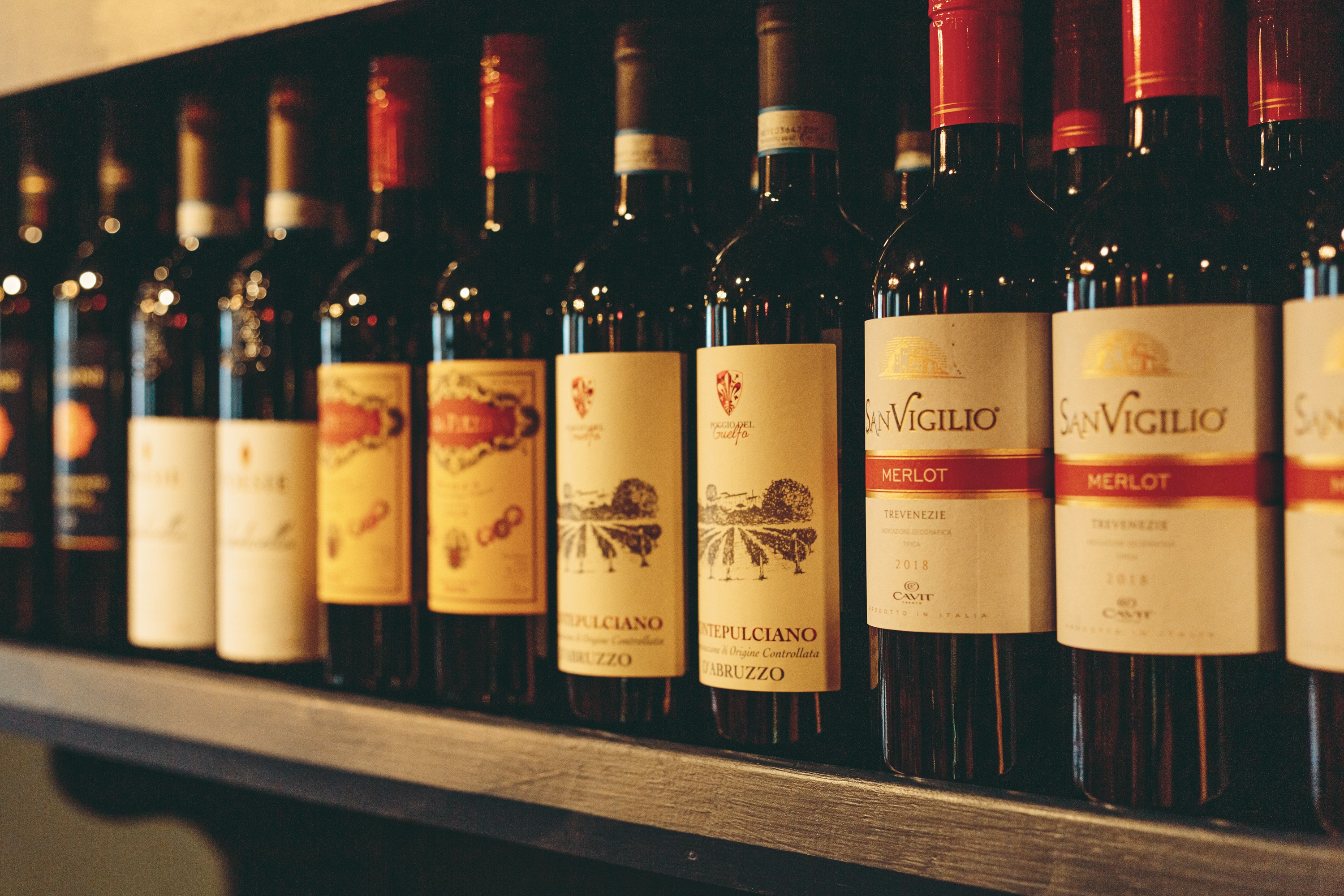 Premium wine bottles